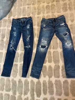 American Eagle Outfitters Distressed Dark Blue Men’s Jeans